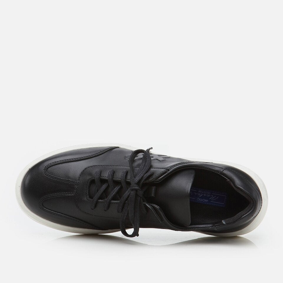 Best Genuine Leather Black Men's Sneakers