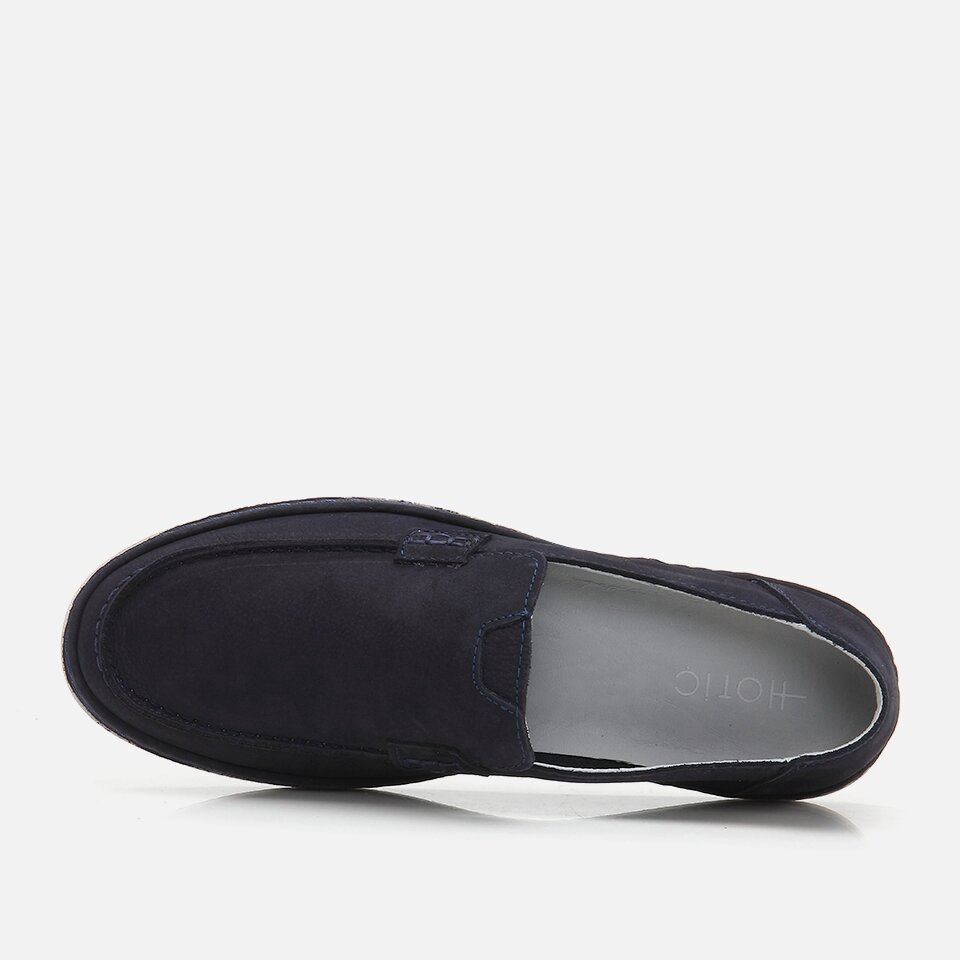 Genuine Leather Navy Blue Men's Loafer