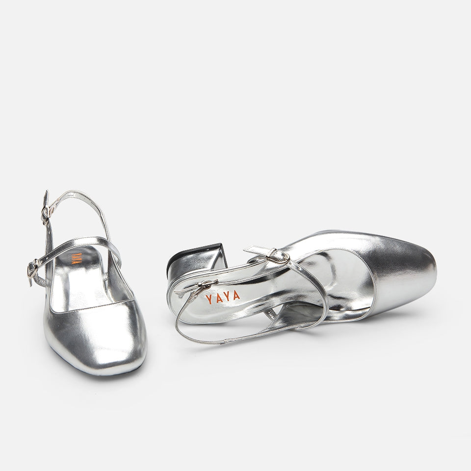 Mary Jane Lame Yaya Women's Chunky Heel