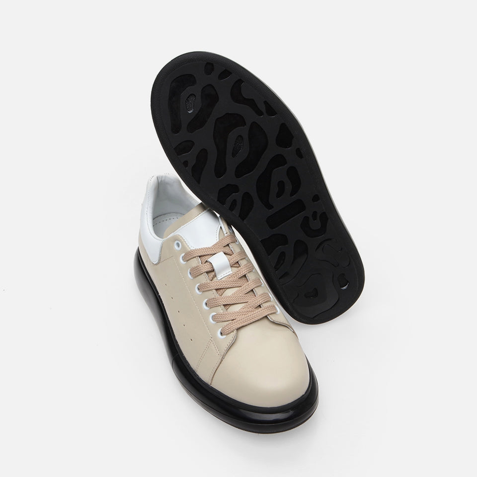 Men's Brown Leather Casual Shoes - Genuine Leather