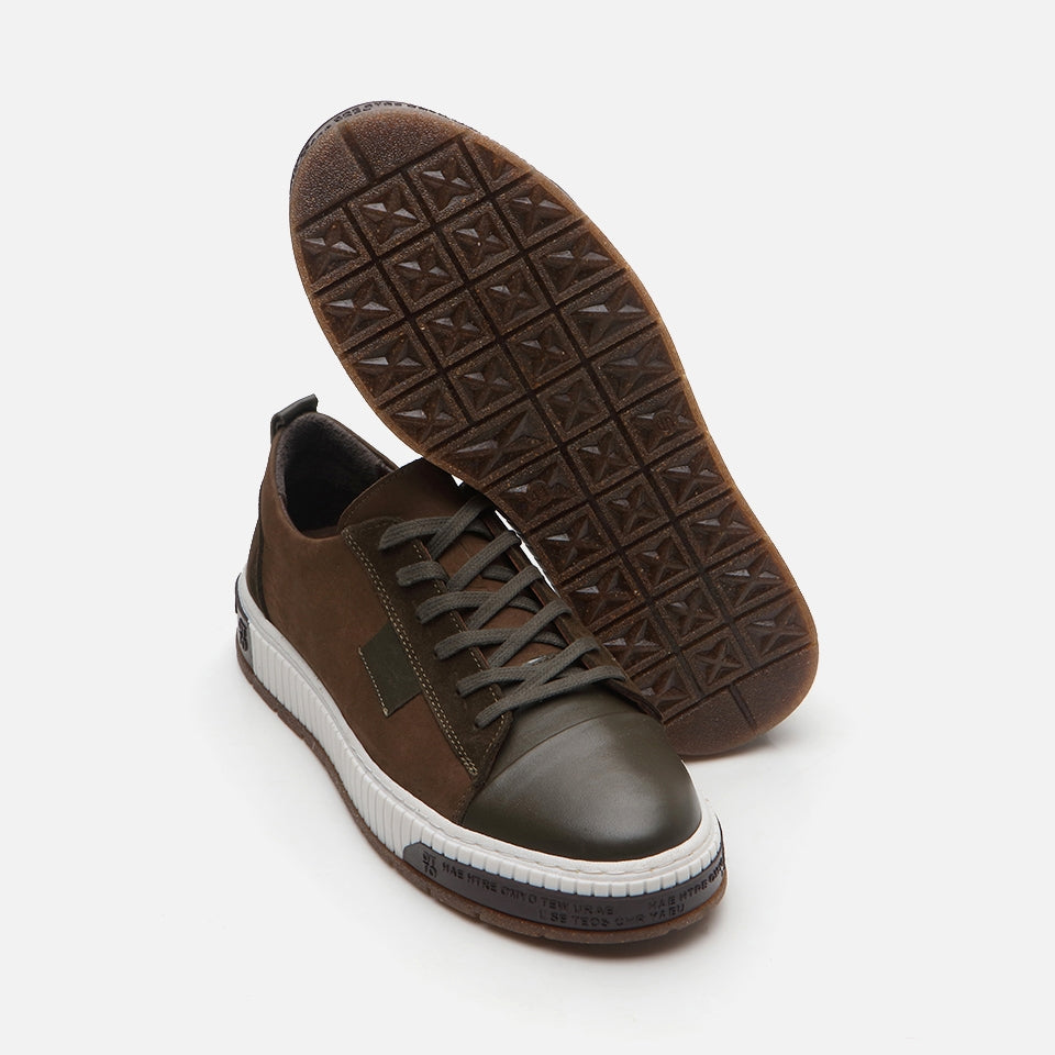 Best Genuine Leather Khaki Men's Casual Shoes