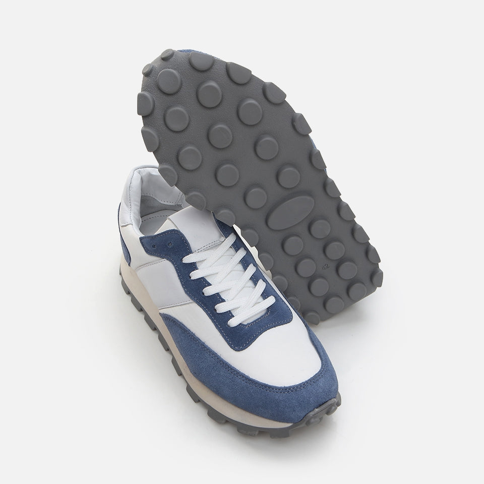 Best Genuine Leather Blue Men's Sneakers