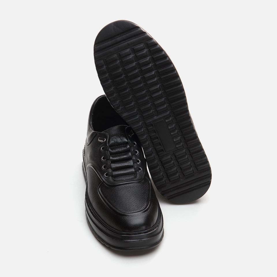 Genuine Leather Black Men's Casual Shoes