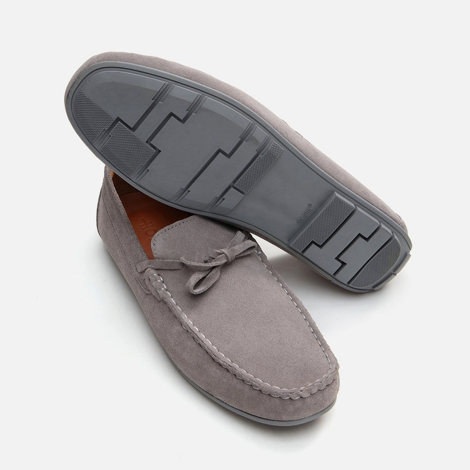 Genuine Leather Gray Men's Loafer