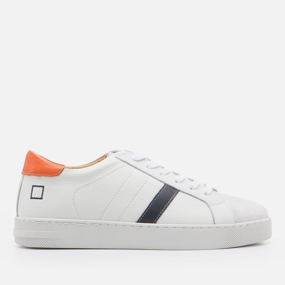 Genuine Leather White Men's Sneakers