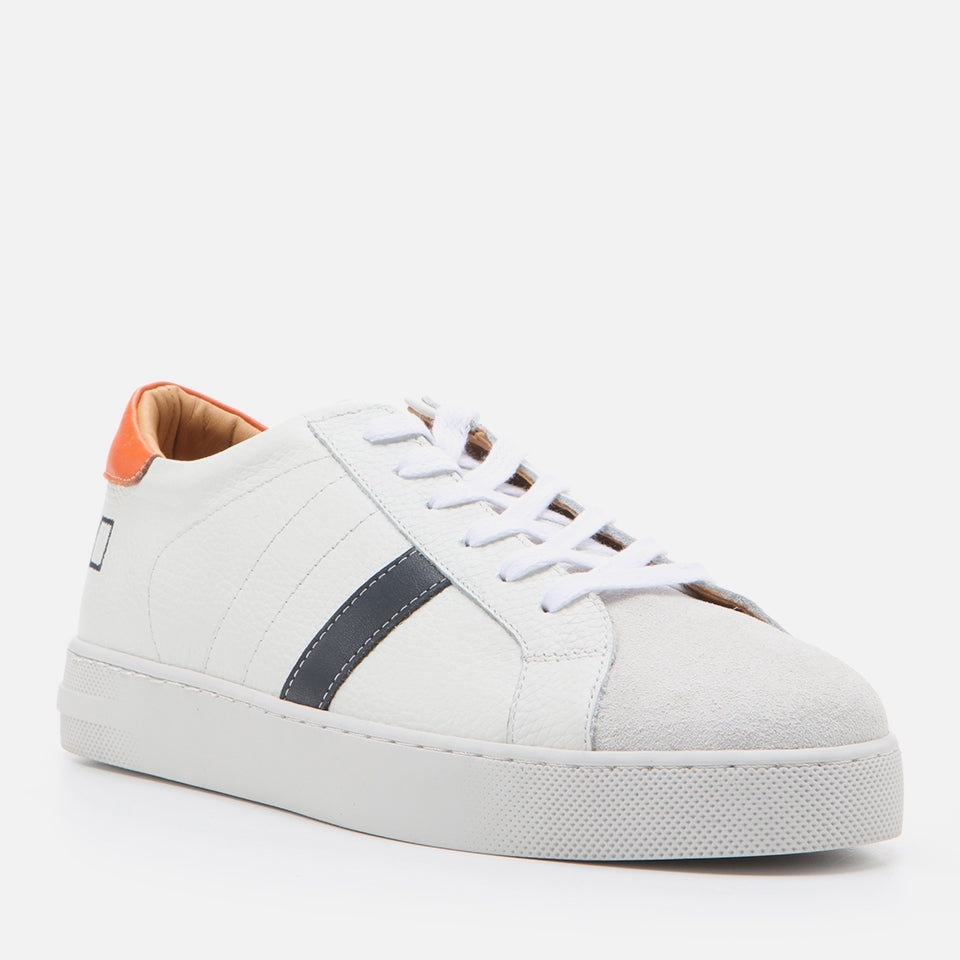 Genuine Leather White Men's Sneakers