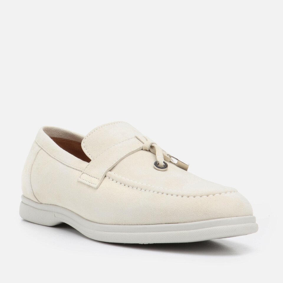 Genuine Leather Beige Men's Loafer