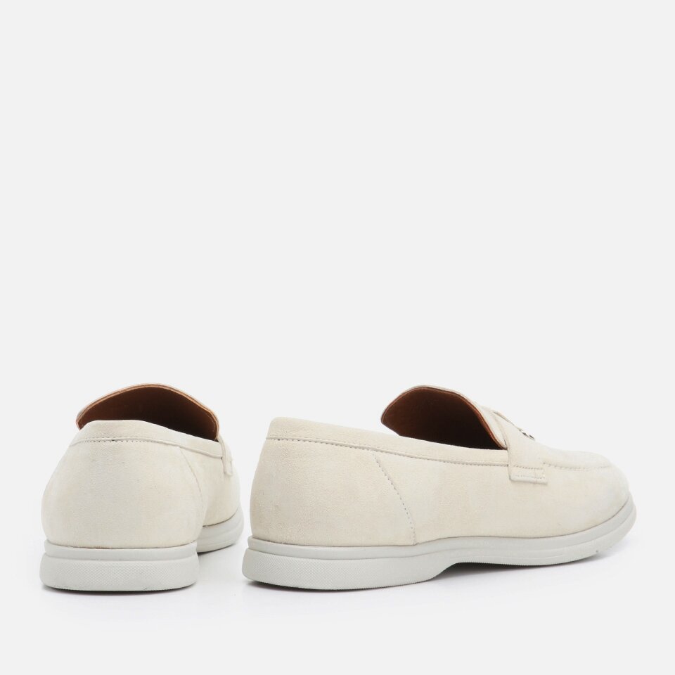 Genuine Leather Beige Men's Loafer