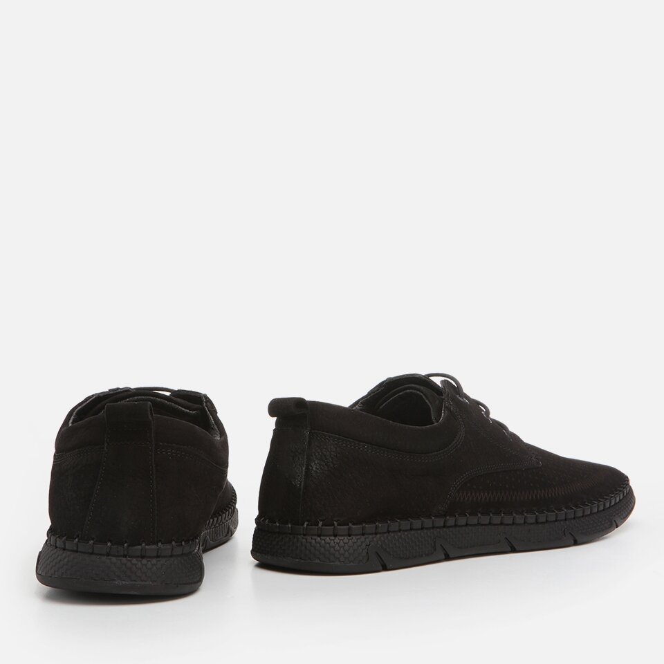 Genuine Leather Black Men's Casual Shoes