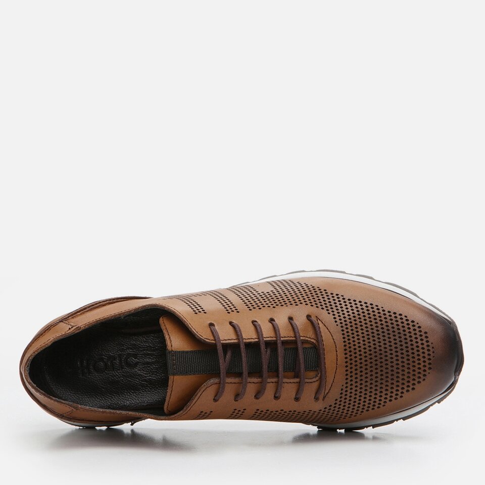 Genuine Leather Tan Men's Sneakers