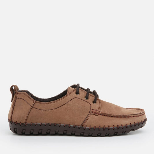 Genuine Leather Sand Beige Men's Casual Shoes