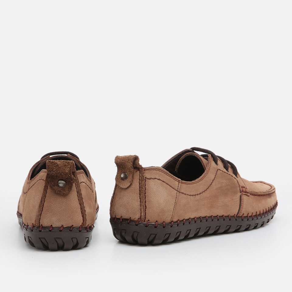 Genuine Leather Sand Beige Men's Casual Shoes