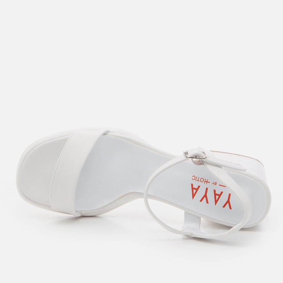 White Yaya Women's Heeled Sandal