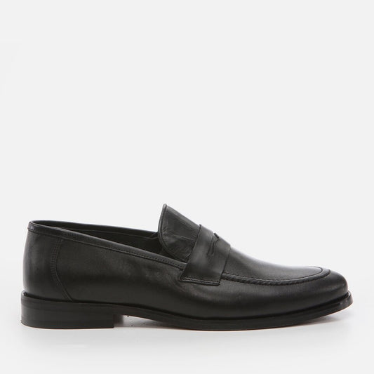 Genuine Leather Black Men's Loafer