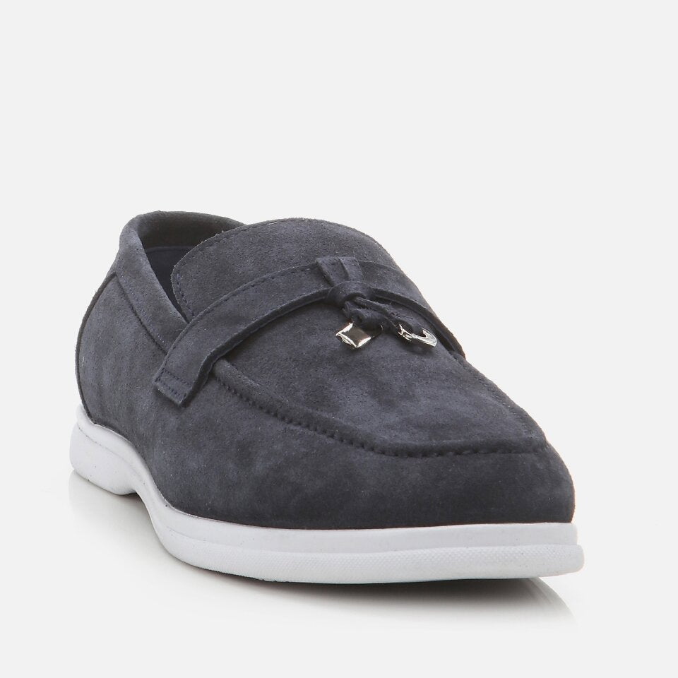 Genuine Leather Navy Men's Loafer