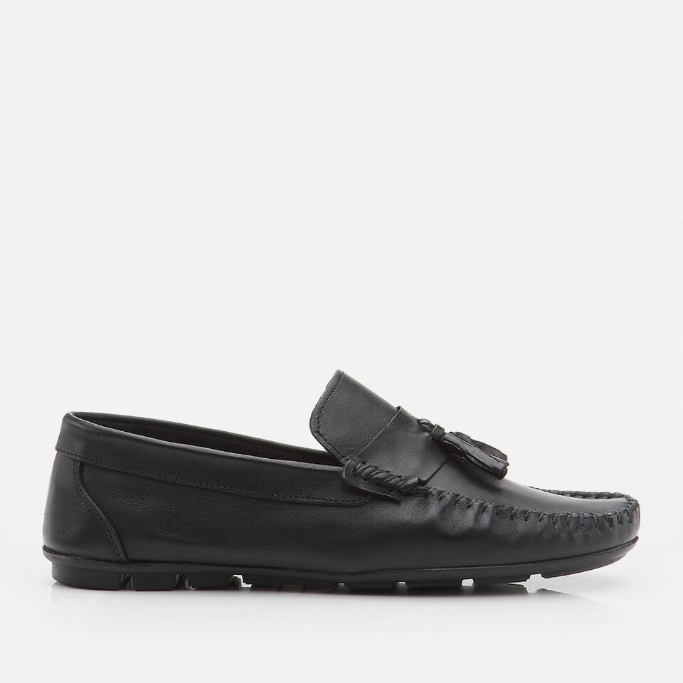Genuine Leather Black Men's Loafer