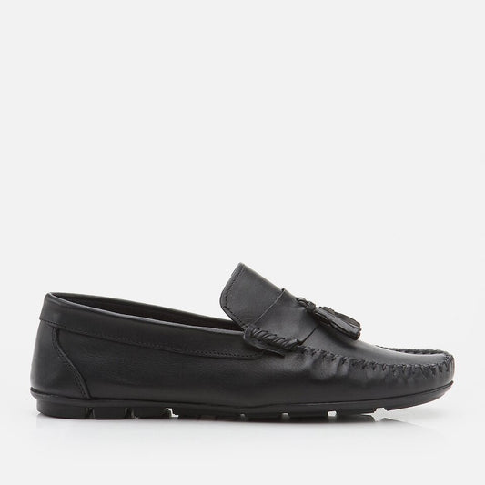 Genuine Leather Black Men's Loafer