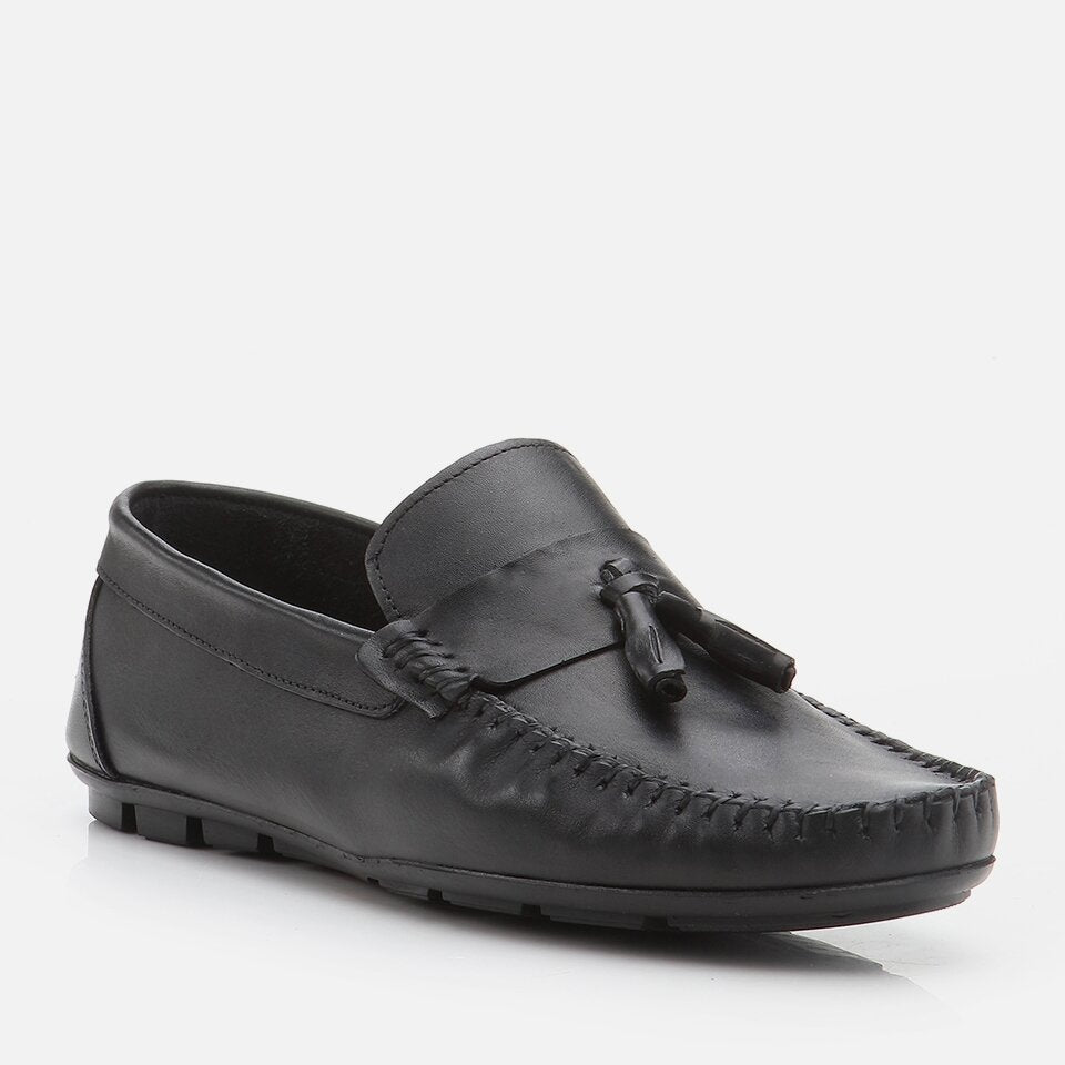 Genuine Leather Black Men's Loafer