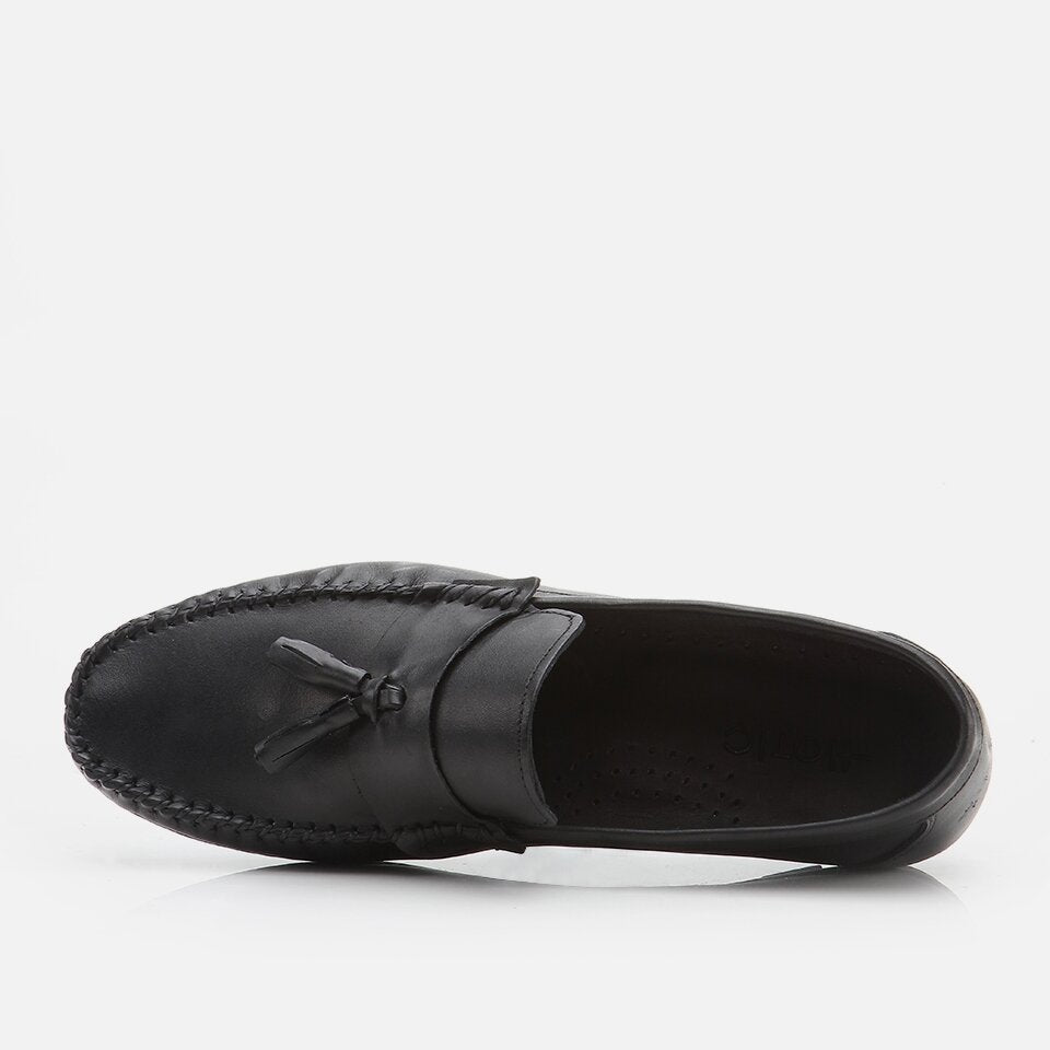 Genuine Leather Black Men's Loafer