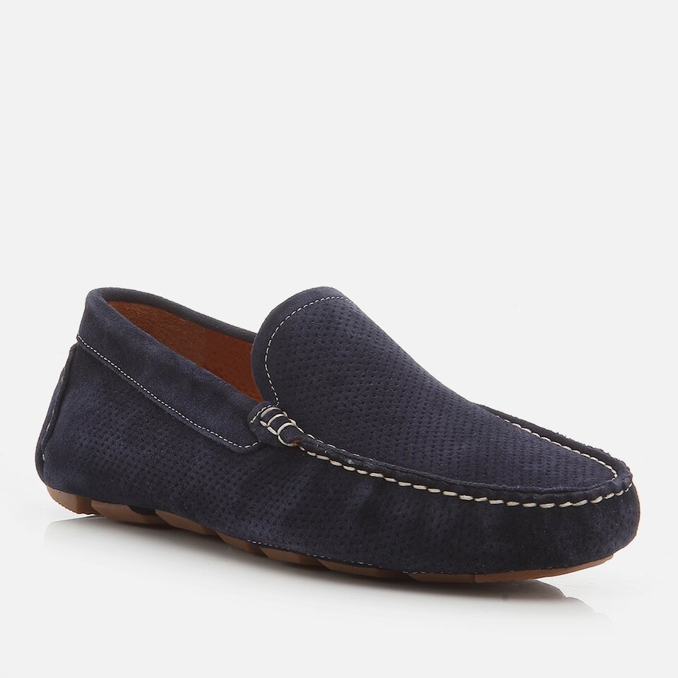 Genuine Leather Navy Blue Men's Loafer