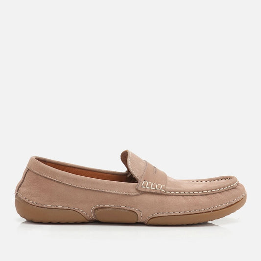 Genuine Leather Sand Beige Men's Loafer