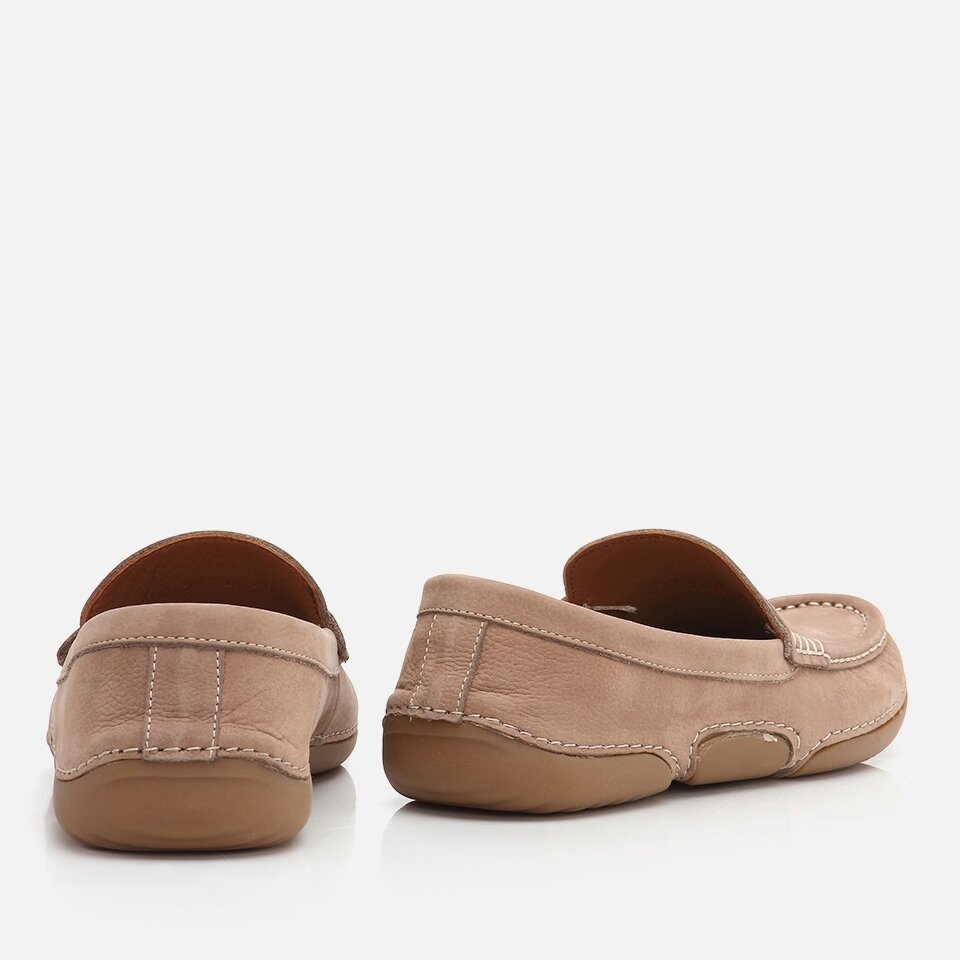 Genuine Leather Sand Beige Men's Loafer