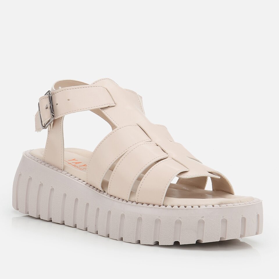 Beige Yaya Women's Flat Sandal