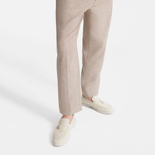 Genuine Leather Beige Men's Loafer