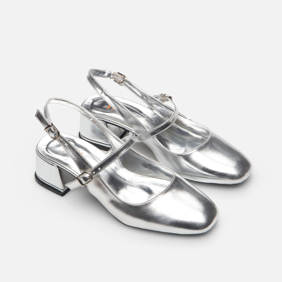 Mary Jane Lame Yaya Women's Chunky Heel