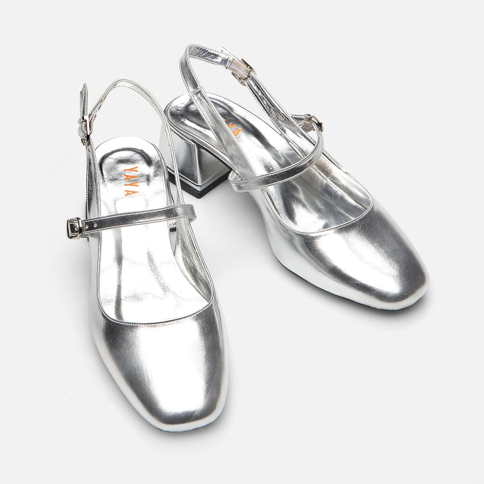 Mary Jane Lame Yaya Women's Chunky Heel