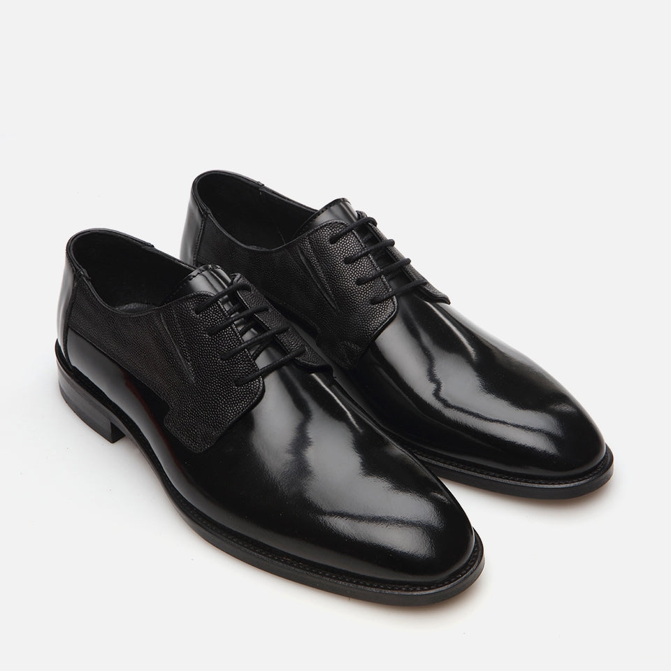 Genuine Leather Black Men's Classic Shoes