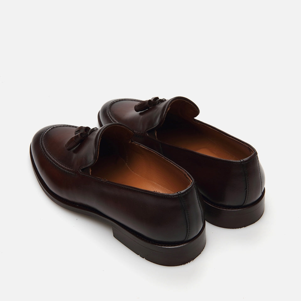Men's Brown Leather Loafers - Genuine Leather