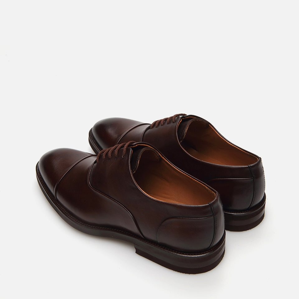 Men's Brown Leather Classic Shoes - Genuine Leather