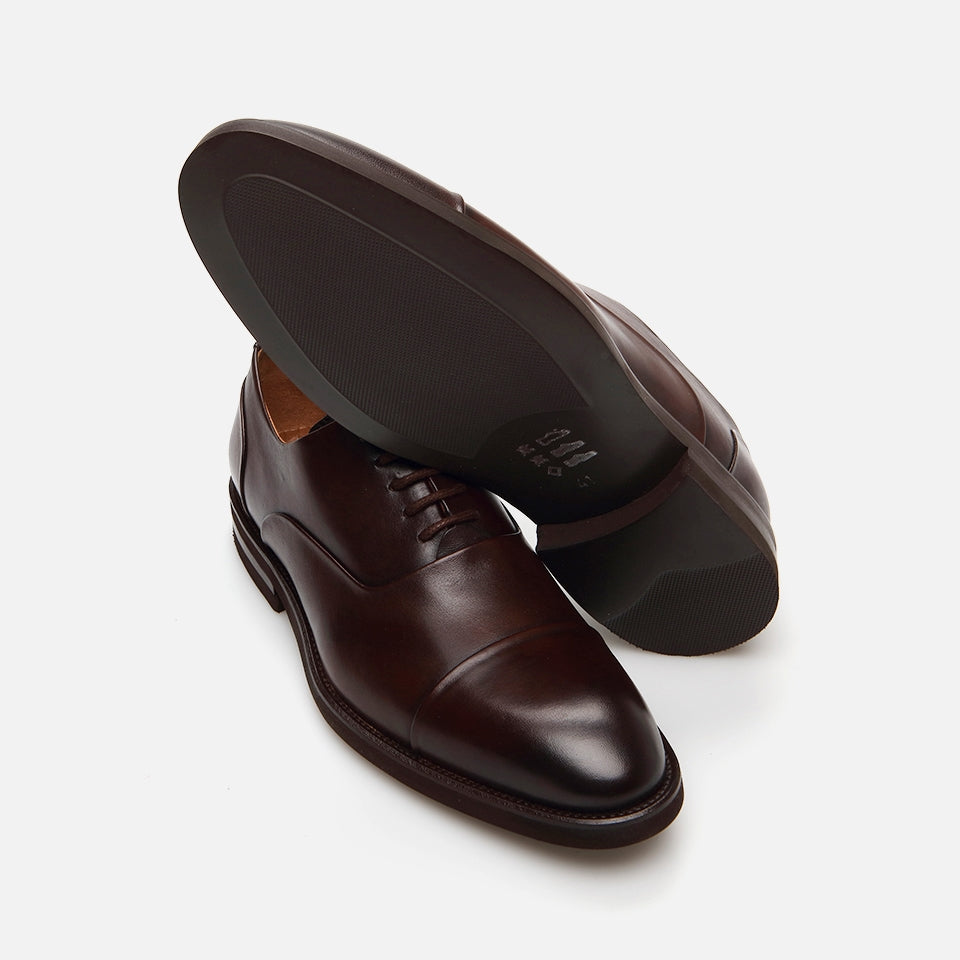 Men's Brown Leather Classic Shoes - Genuine Leather