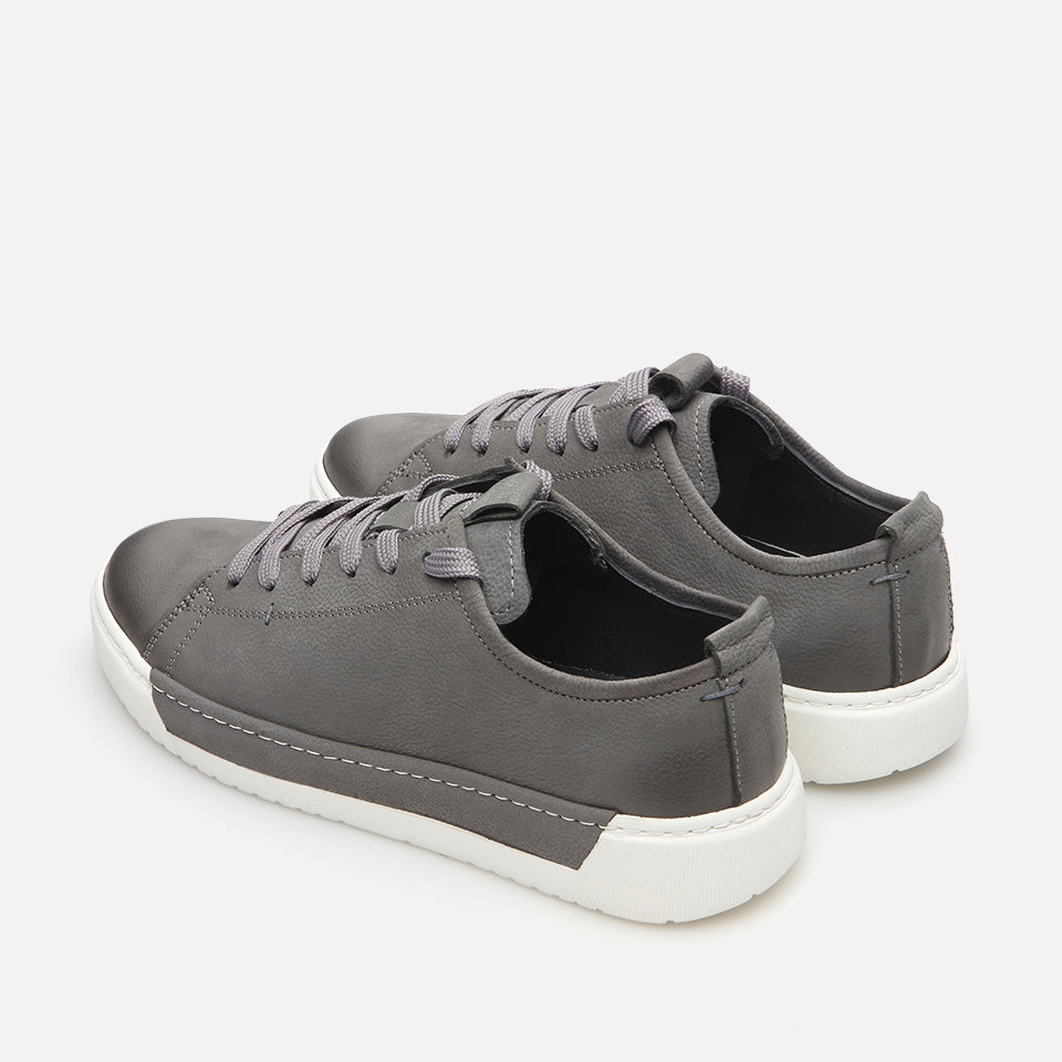 Genuine Leather Light Grey Men's Casual Shoes
