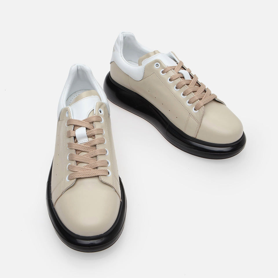 Men's Brown Leather Casual Shoes - Genuine Leather