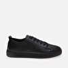 Genuine Leather Casual Black Men's Sneakers