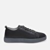 Genuine Leather Casual Black Men's Sneakers