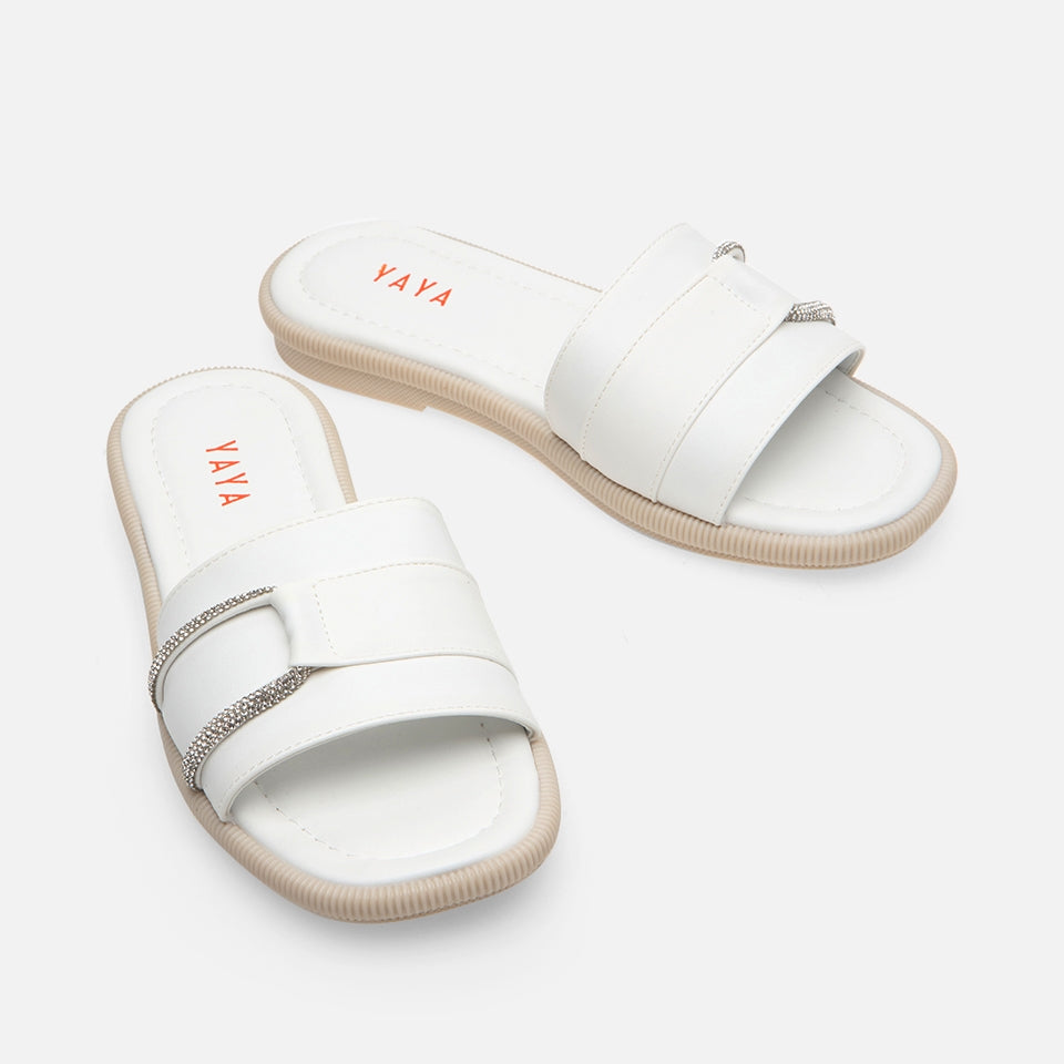 White Yaya Women's Slippers
