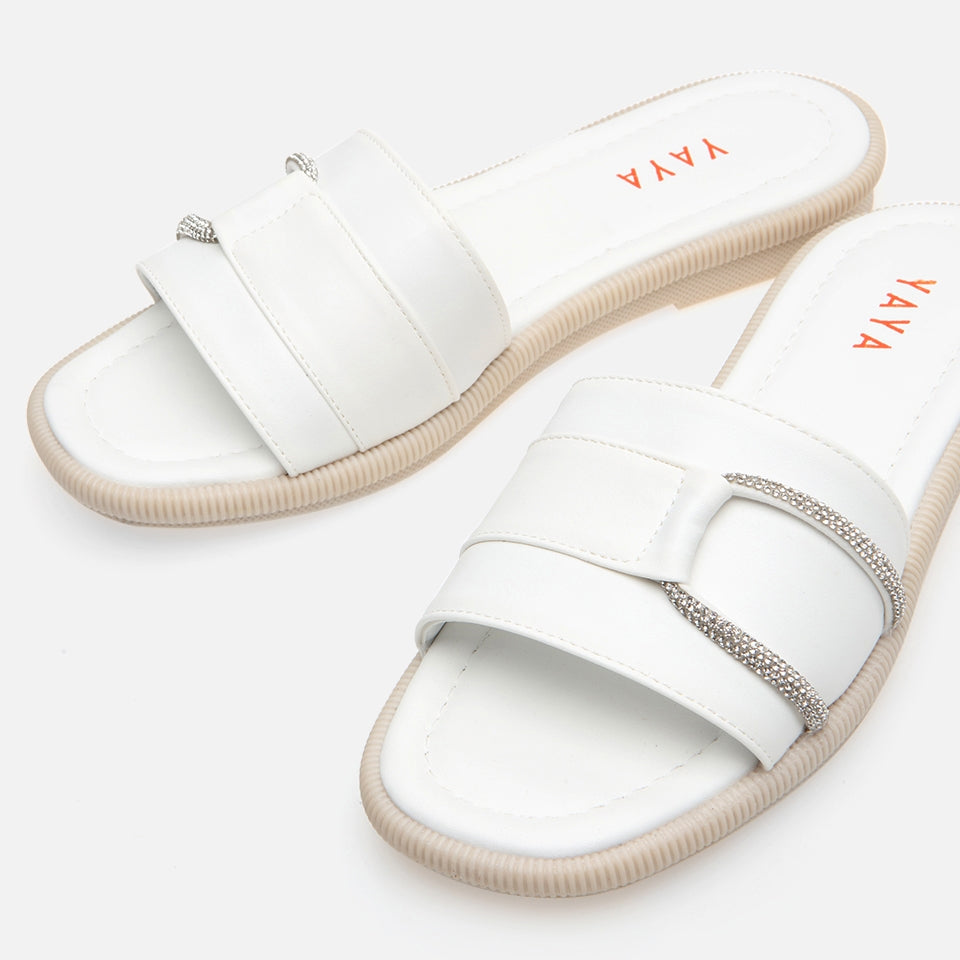 White Yaya Women's Slippers