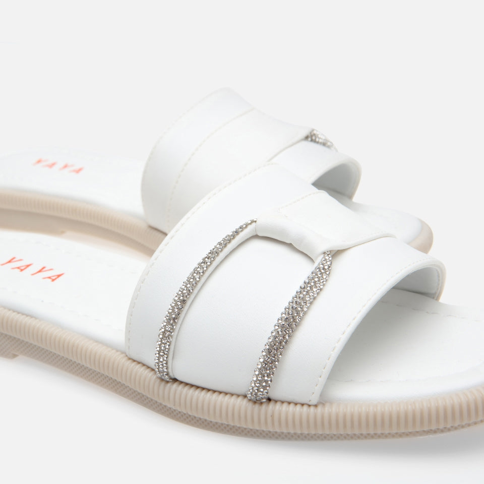 White Yaya Women's Slippers