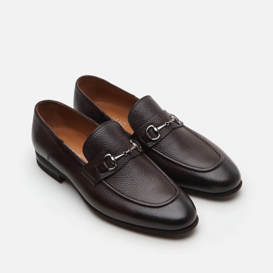 Men's Brown Leather Loafers - Genuine Leather