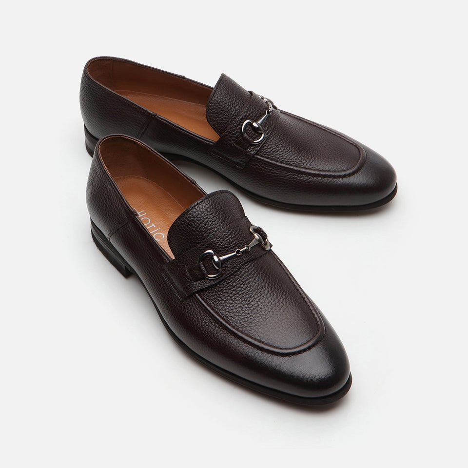 Men's Brown Leather Loafers - Genuine Leather