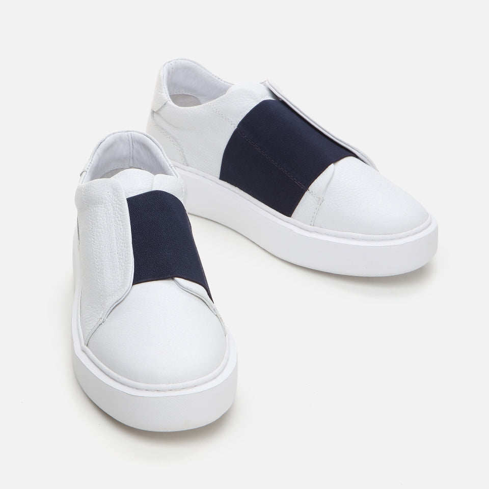 Genuine Leather White Men's Casual Shoes