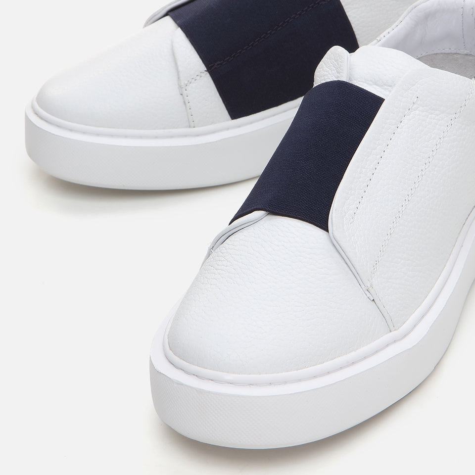 Genuine Leather White Men's Casual Shoes