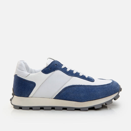 Best Genuine Leather Blue Men's Sneakers