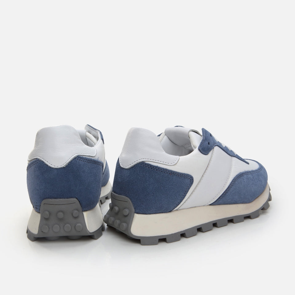 Best Genuine Leather Blue Men's Sneakers