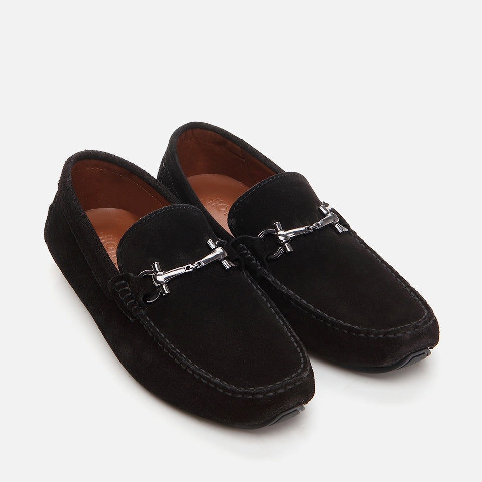Genuine Leather Black Men's Loafer