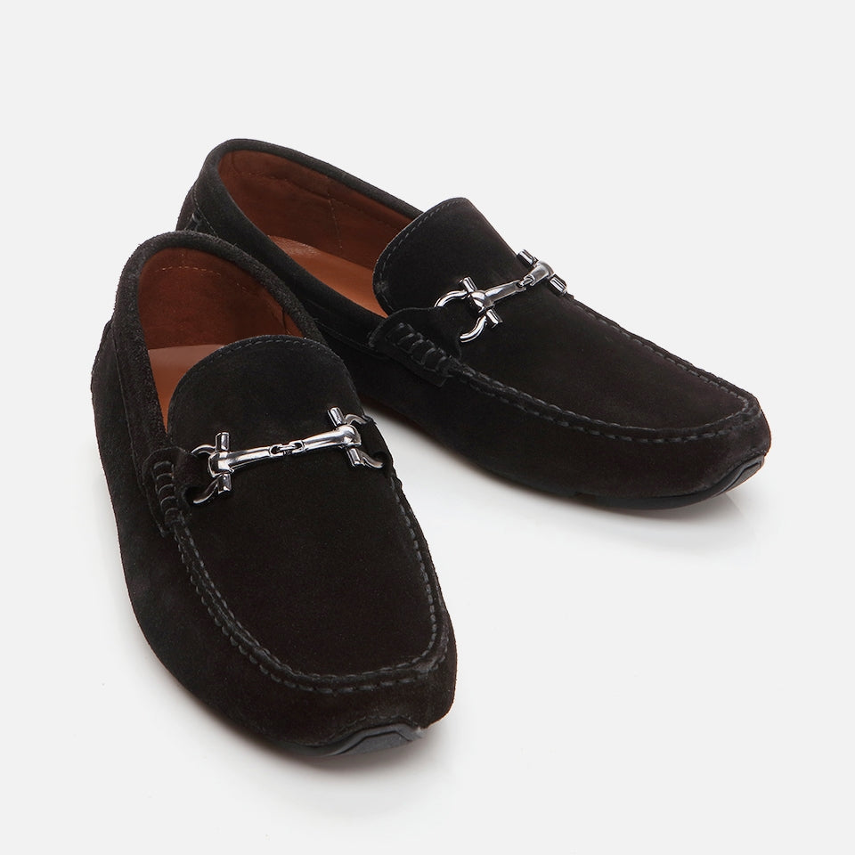 Genuine Leather Black Men's Loafer