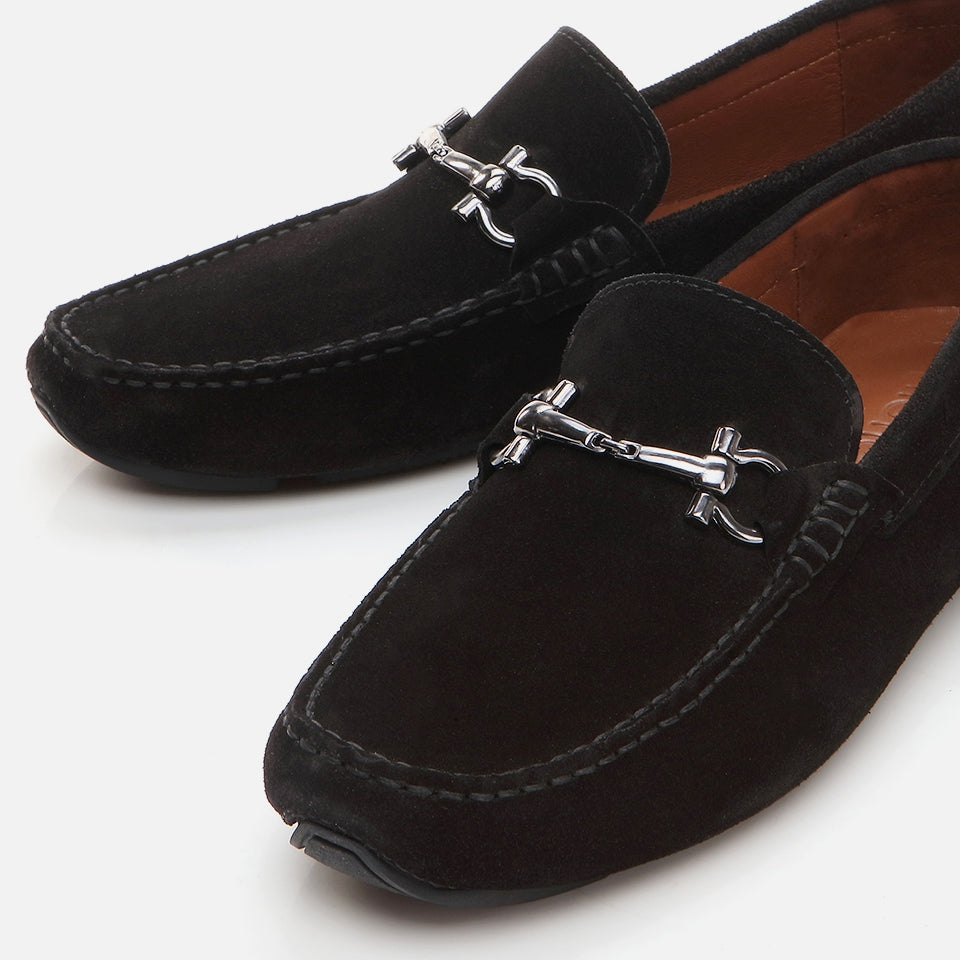 Genuine Leather Black Men's Loafer